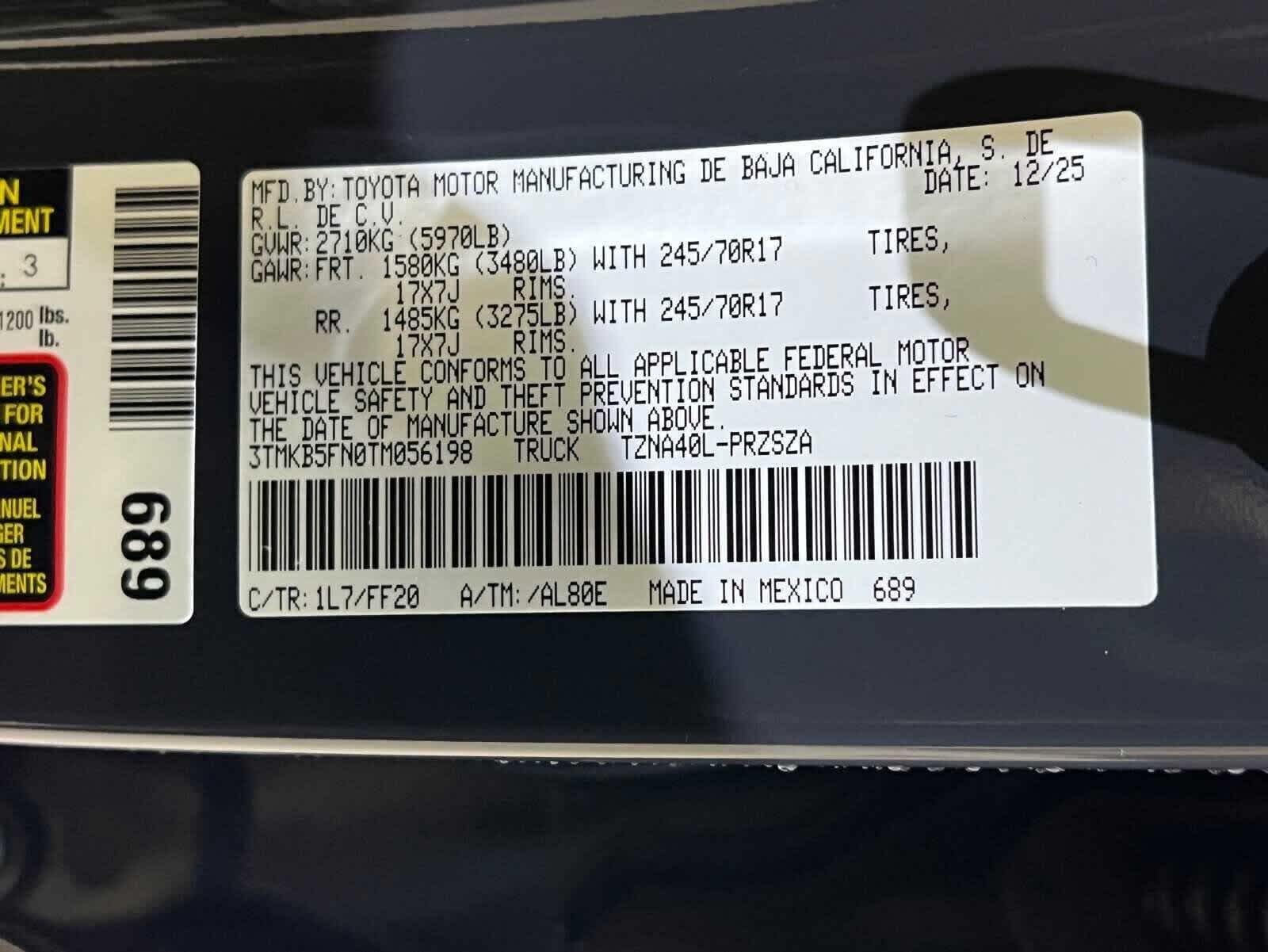 2026 Toyota Tacoma SR5