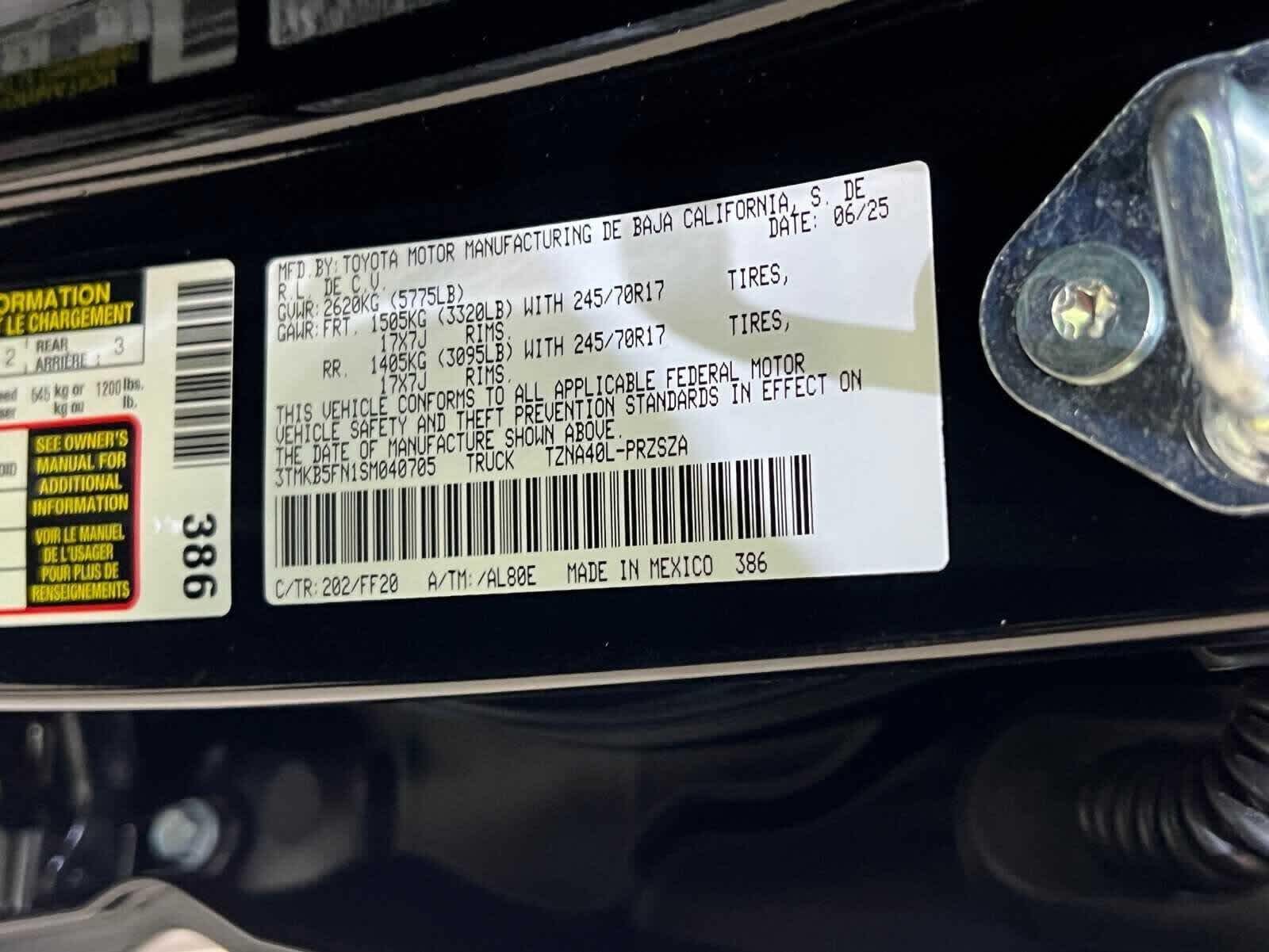 2025 Toyota Tacoma SR5