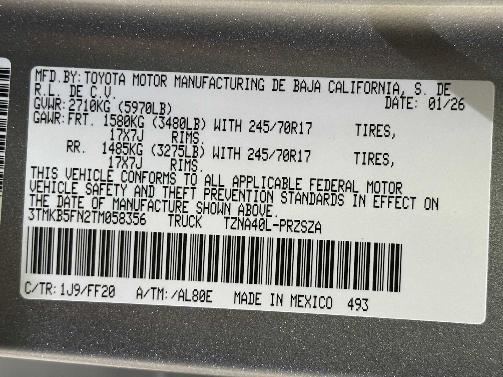 2026 Toyota Tacoma SR5