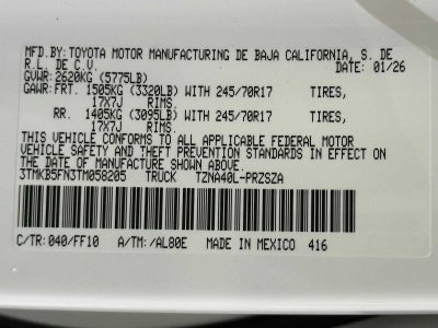 2026 Toyota Tacoma SR5