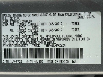 2026 Toyota Tacoma SR5