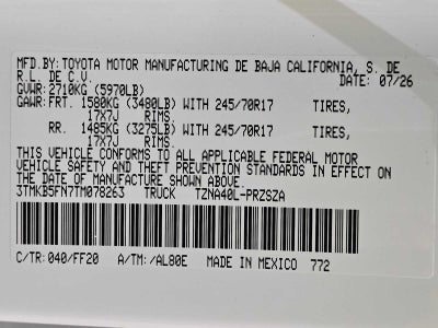 2026 Toyota Tacoma SR5