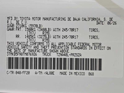 2026 Toyota Tacoma SR5