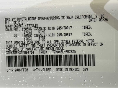 2026 Toyota Tacoma SR5