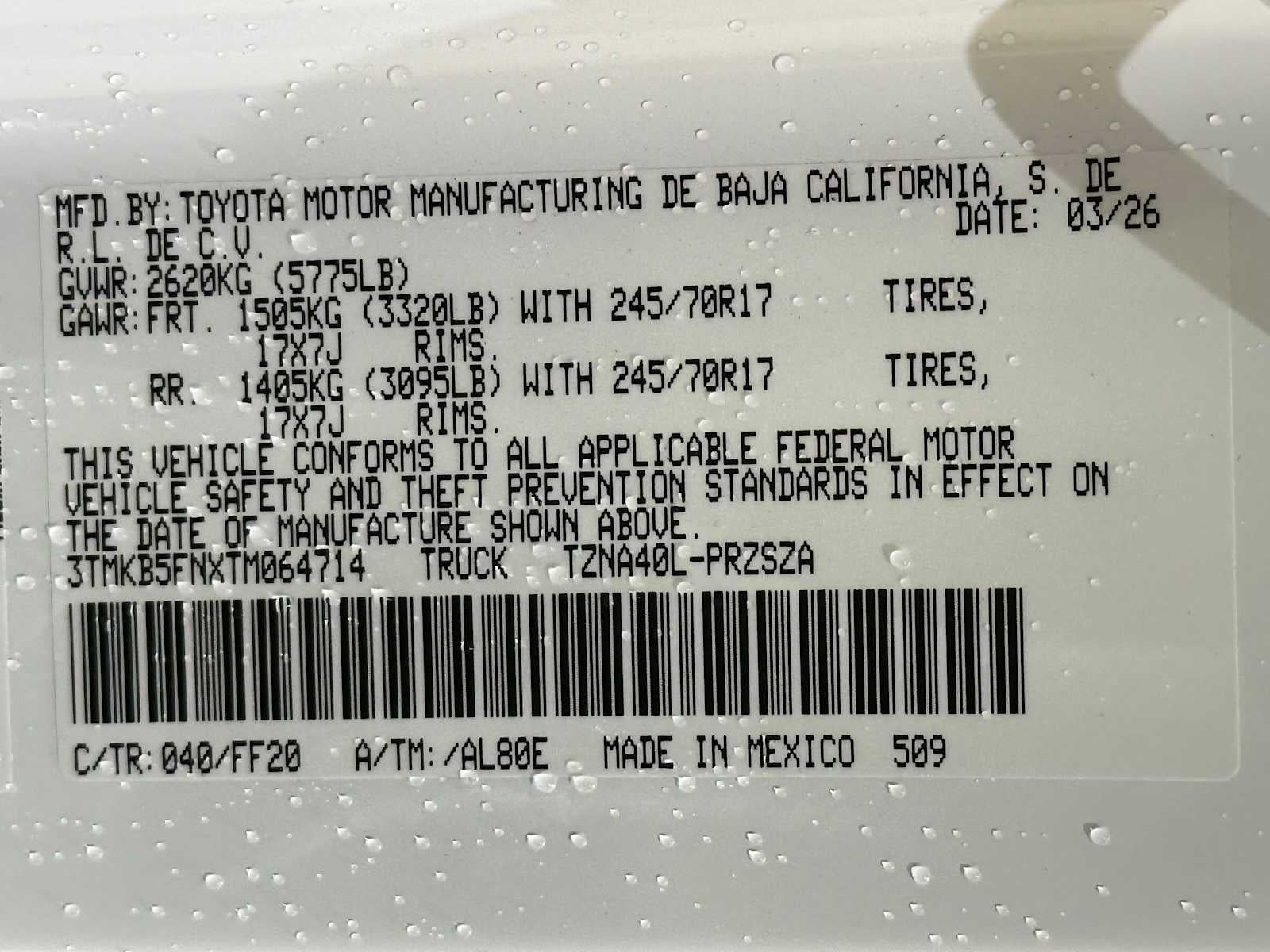 2026 Toyota Tacoma SR5