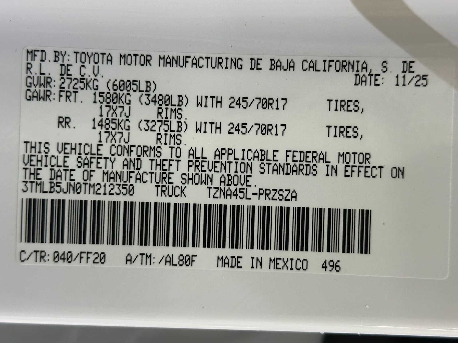 2026 Toyota Tacoma SR5