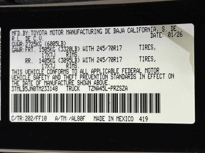 2026 Toyota Tacoma SR5