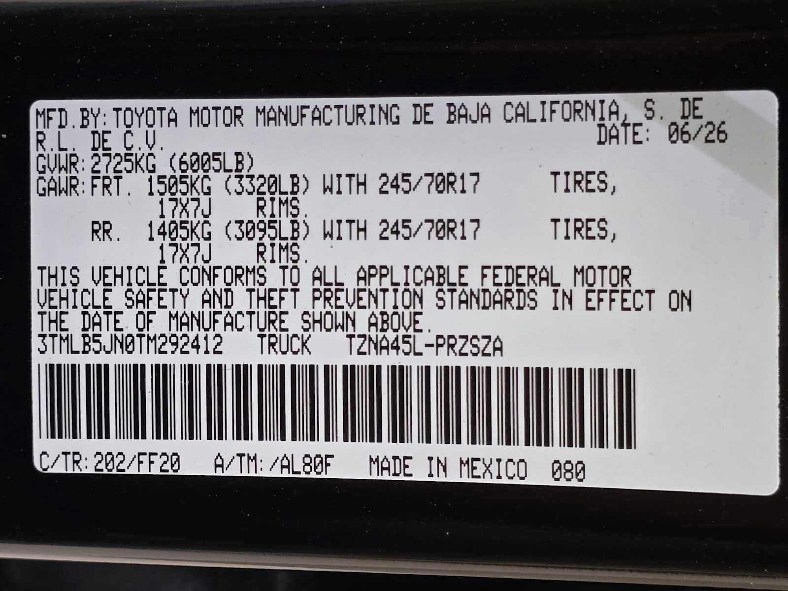 2026 Toyota Tacoma SR5