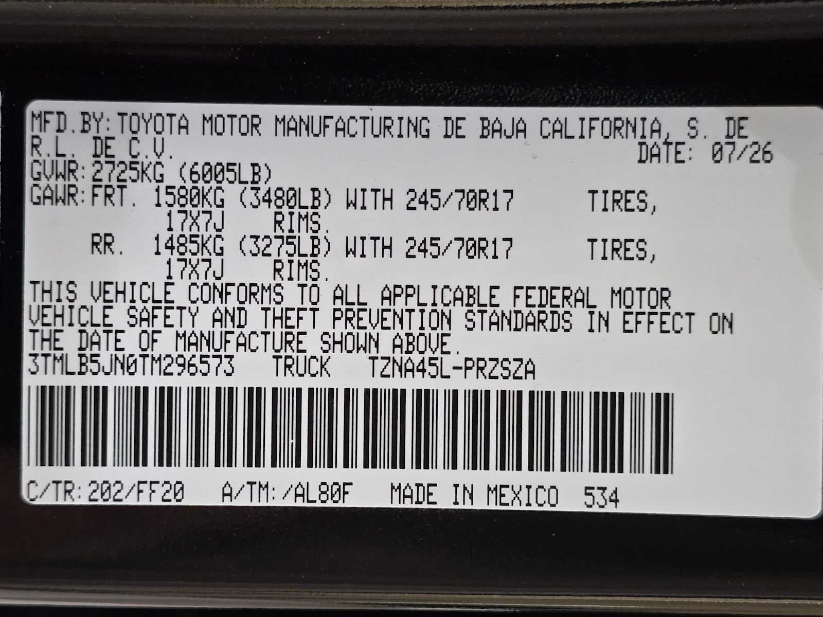 2026 Toyota Tacoma SR5