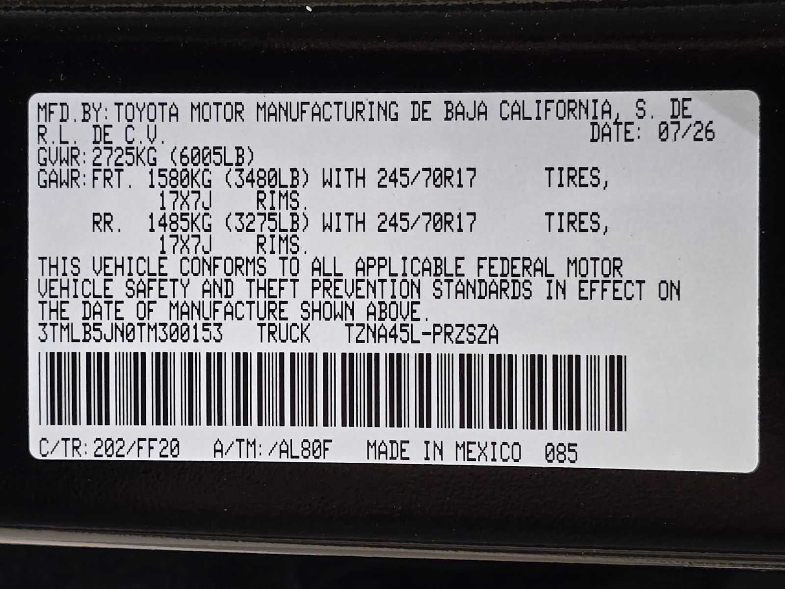 2026 Toyota Tacoma SR5