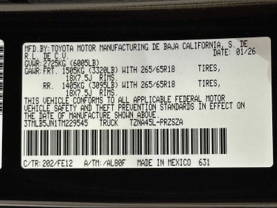 2026 Toyota Tacoma TRD Sport