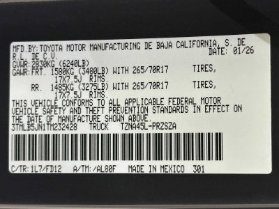 2026 Toyota Tacoma TRD Off-Road