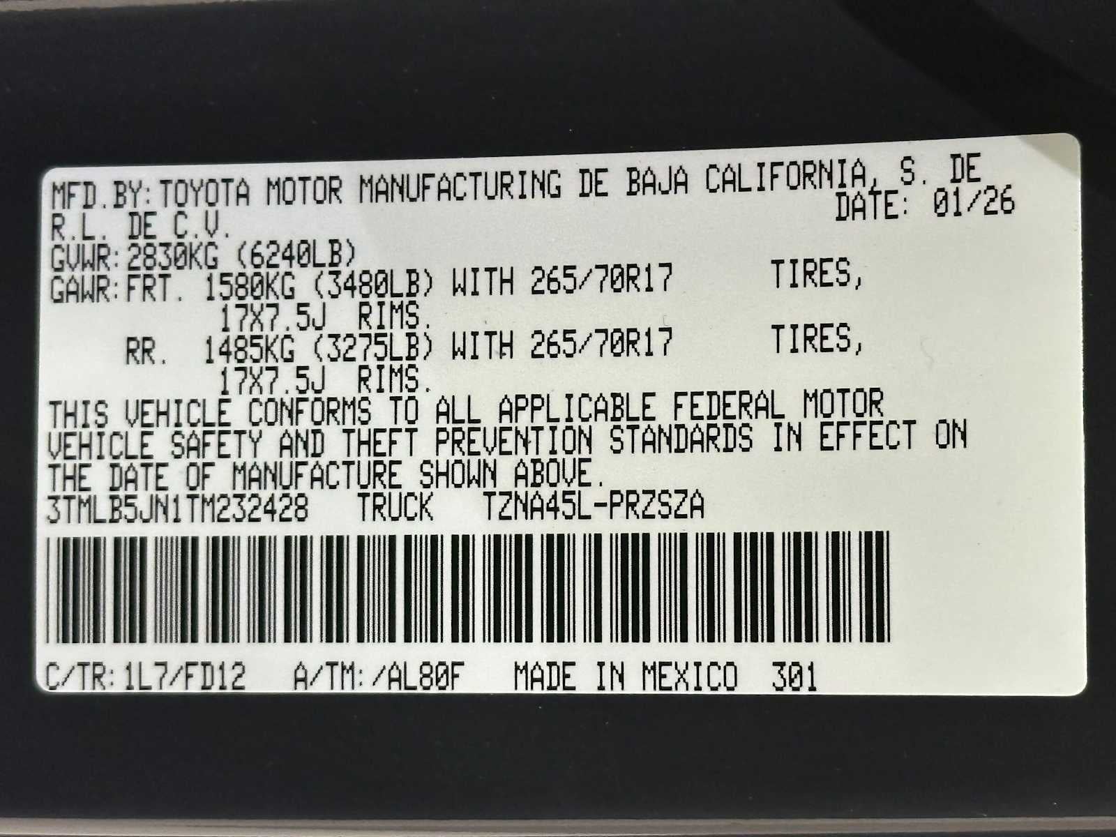 2026 Toyota Tacoma TRD Off-Road