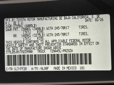 2026 Toyota Tacoma SR5