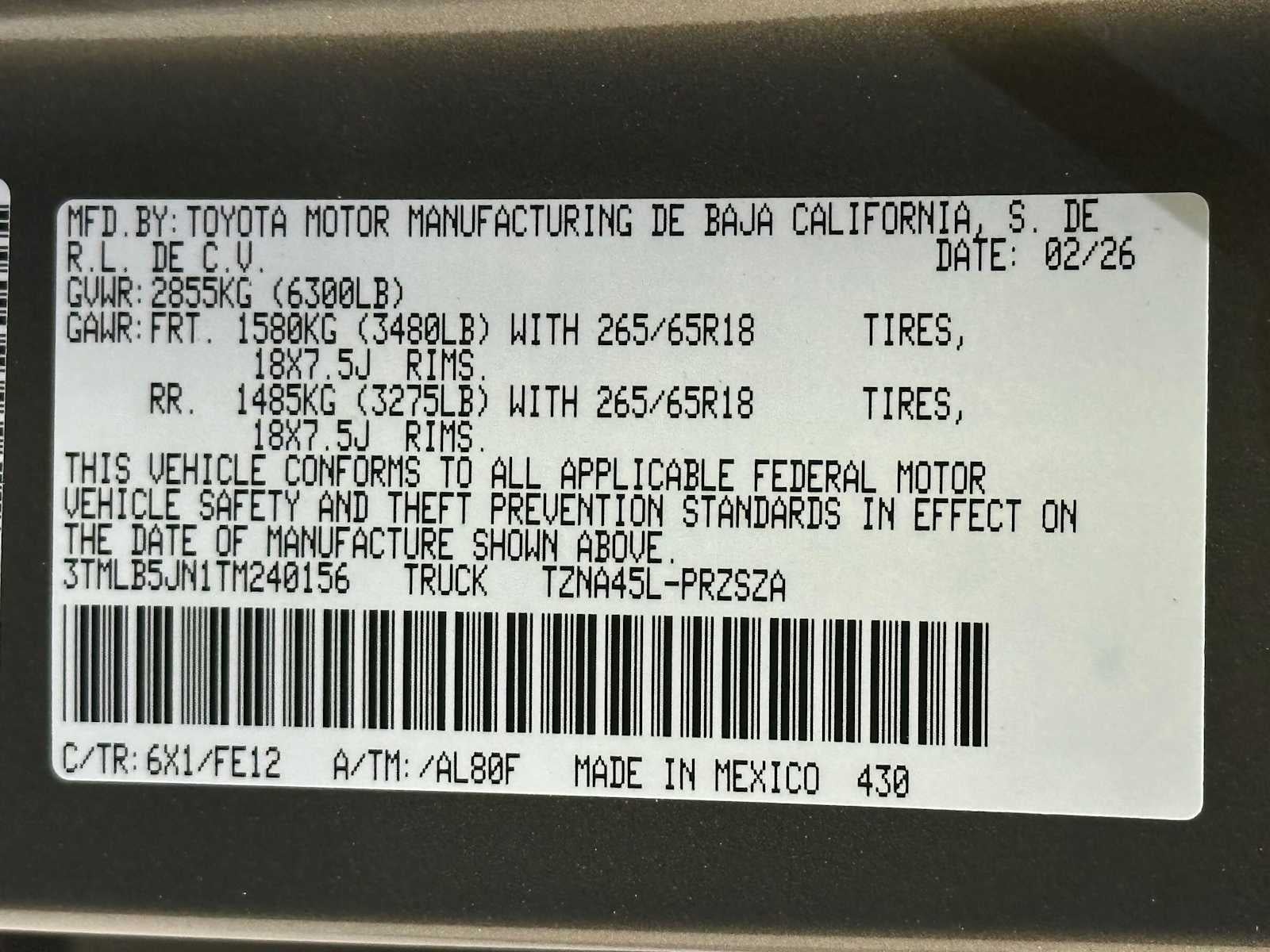 2026 Toyota Tacoma TRD Sport