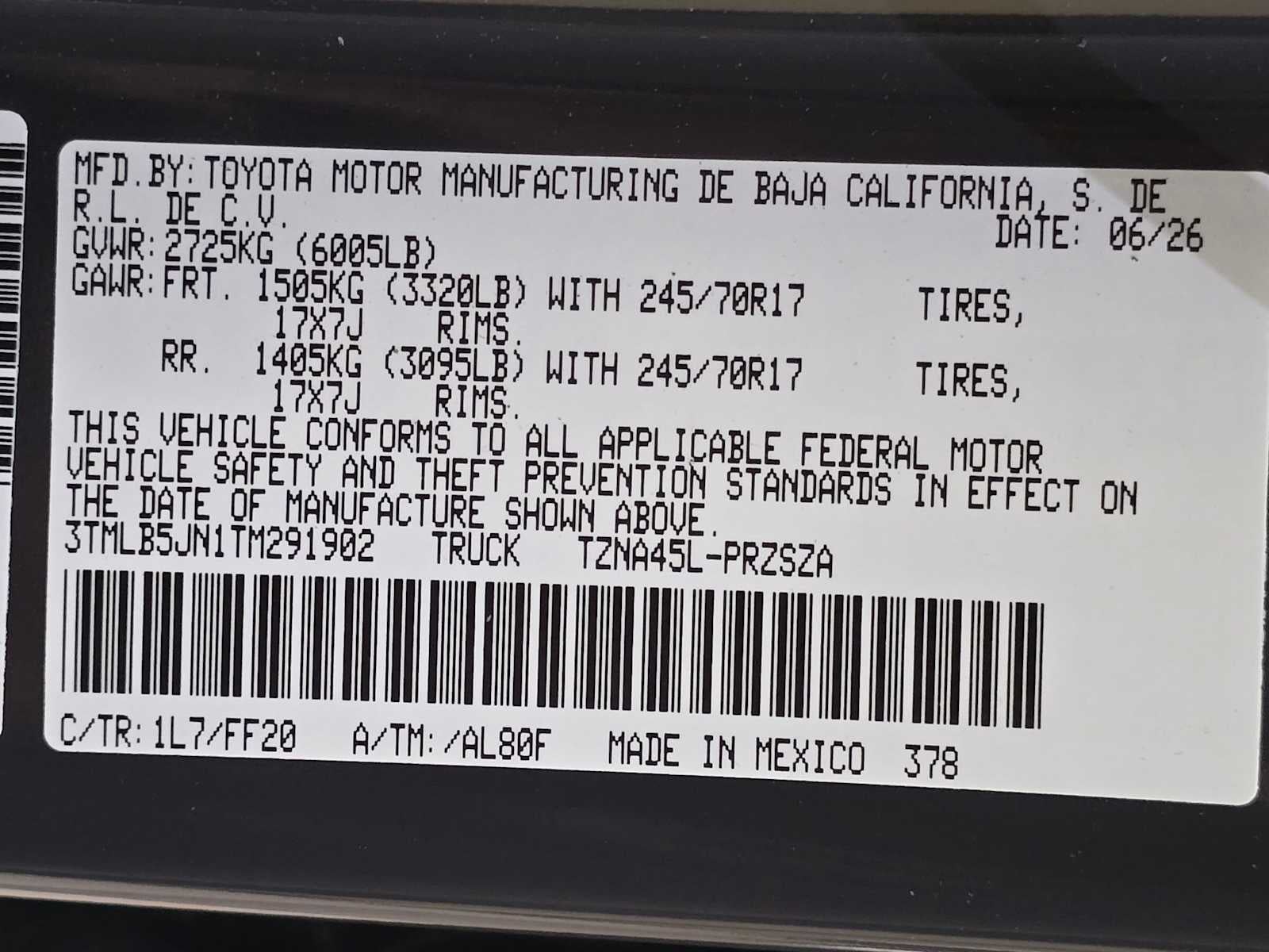 2026 Toyota Tacoma SR5