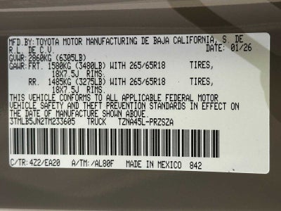 2026 Toyota Tacoma TRD Off-Road