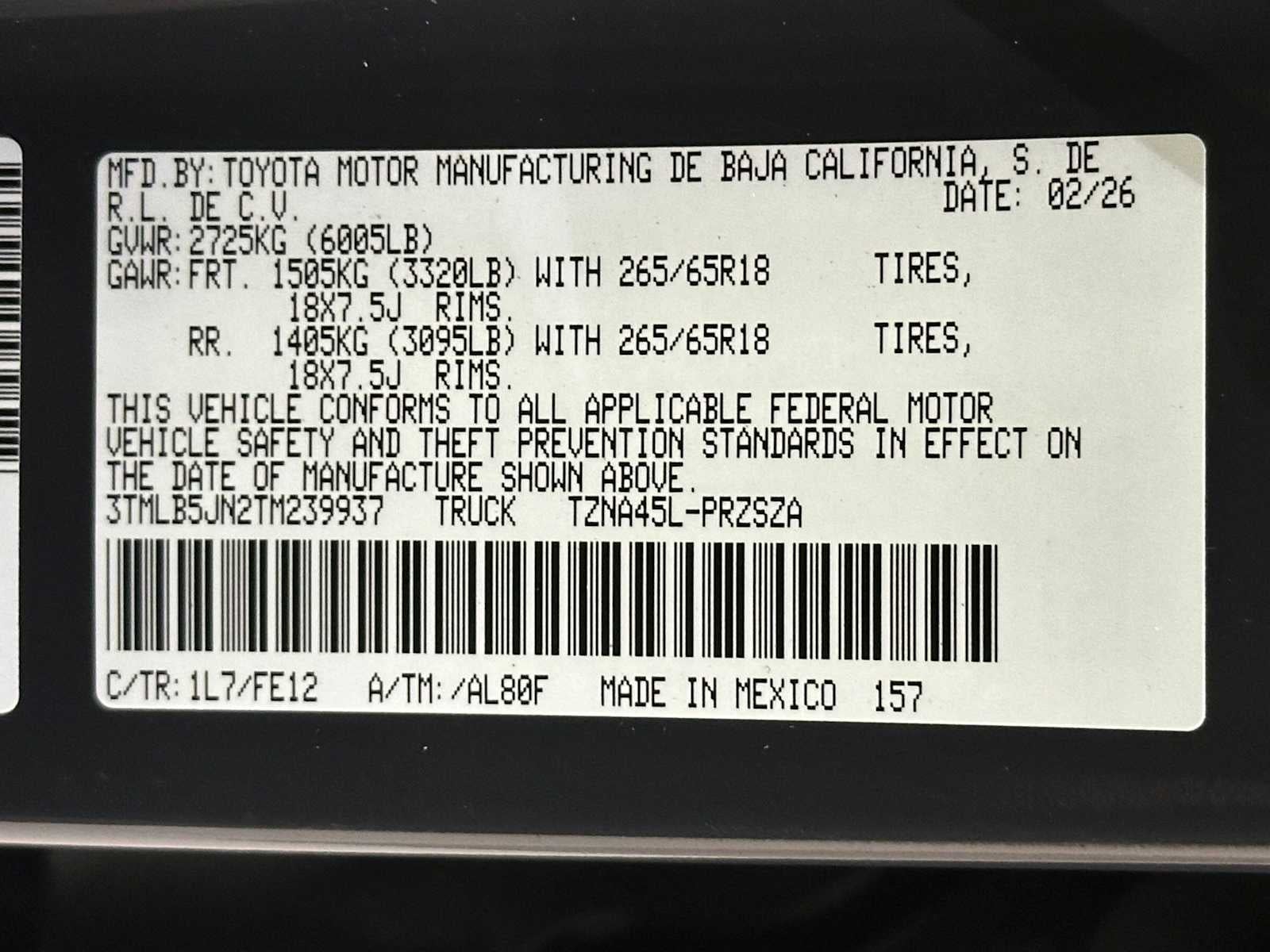 2026 Toyota Tacoma TRD Sport