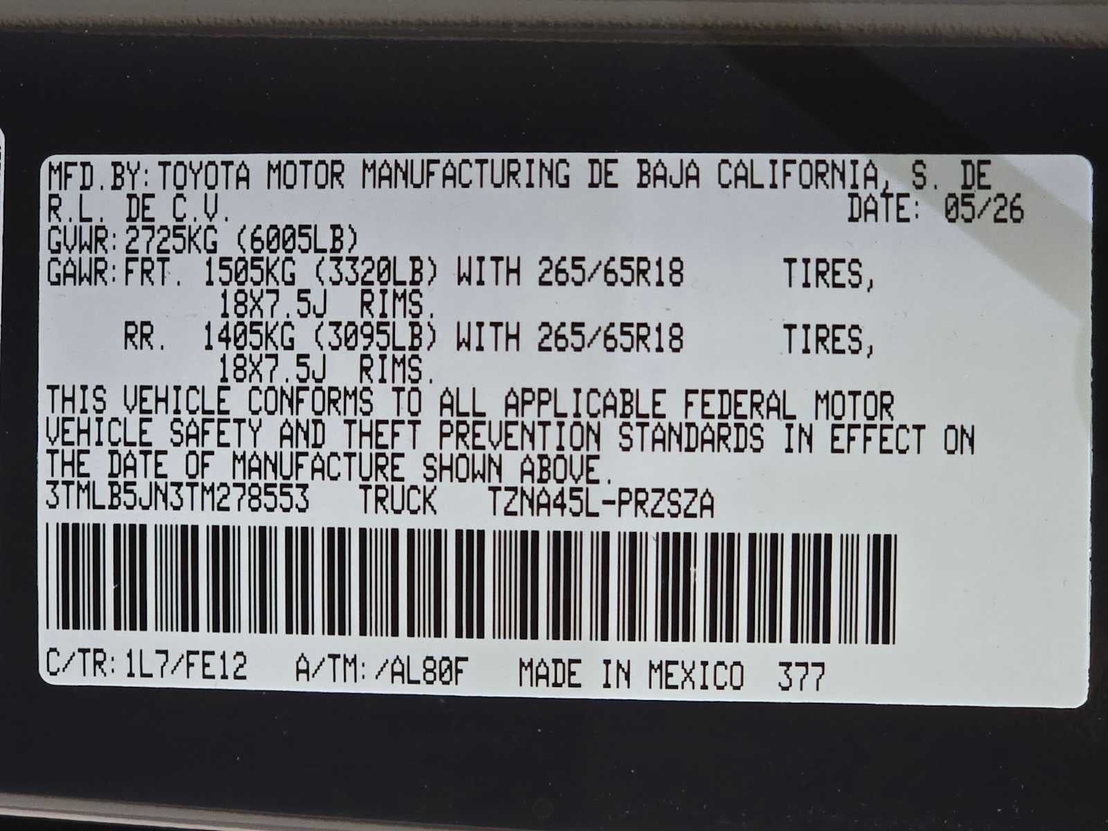 2026 Toyota Tacoma TRD Sport