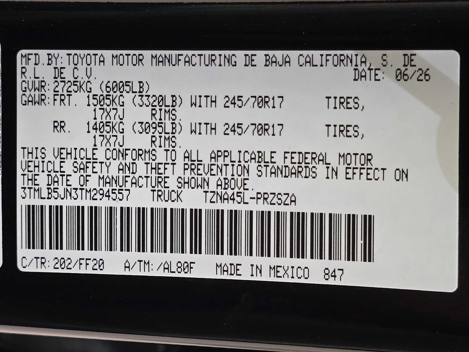 2026 Toyota Tacoma SR5