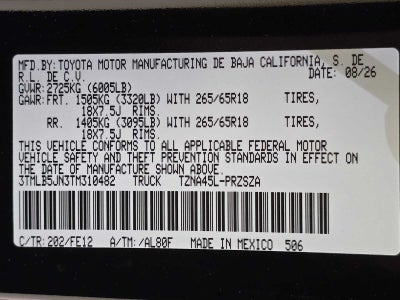 2026 Toyota Tacoma TRD Sport