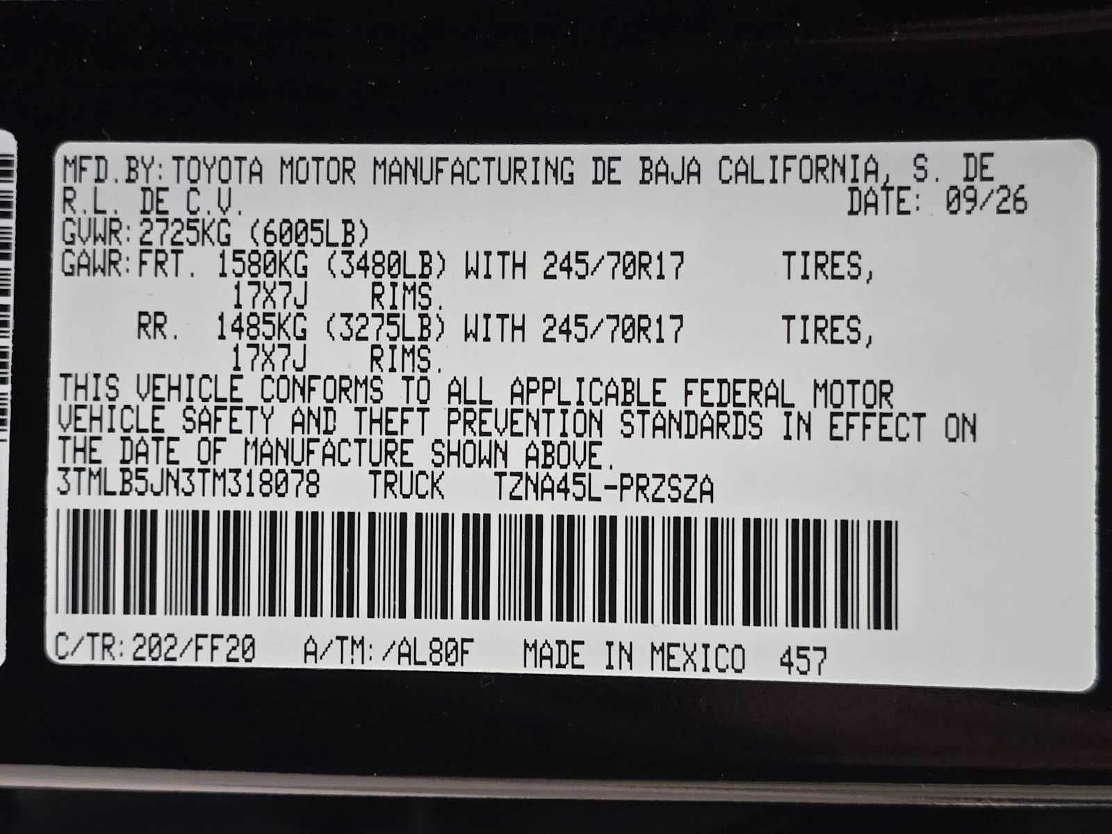 2026 Toyota Tacoma SR5