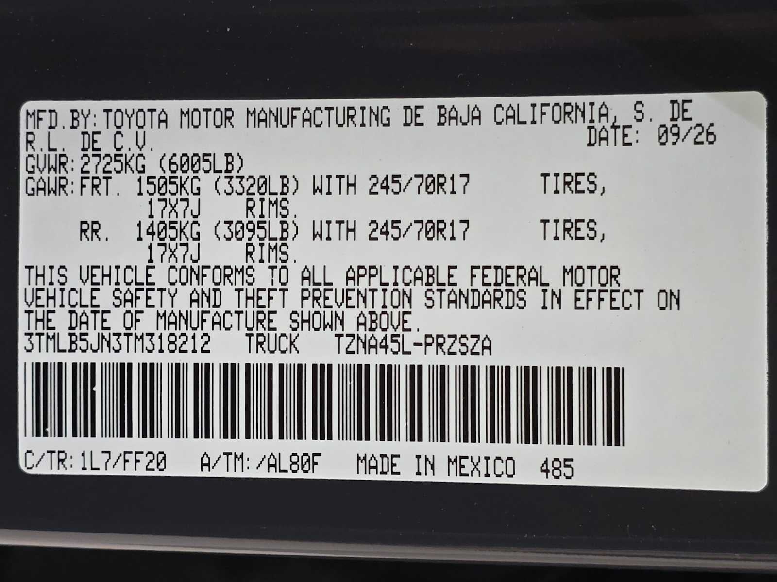2026 Toyota Tacoma SR5