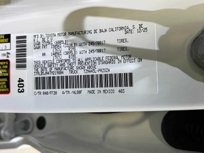 2026 Toyota Tacoma SR5