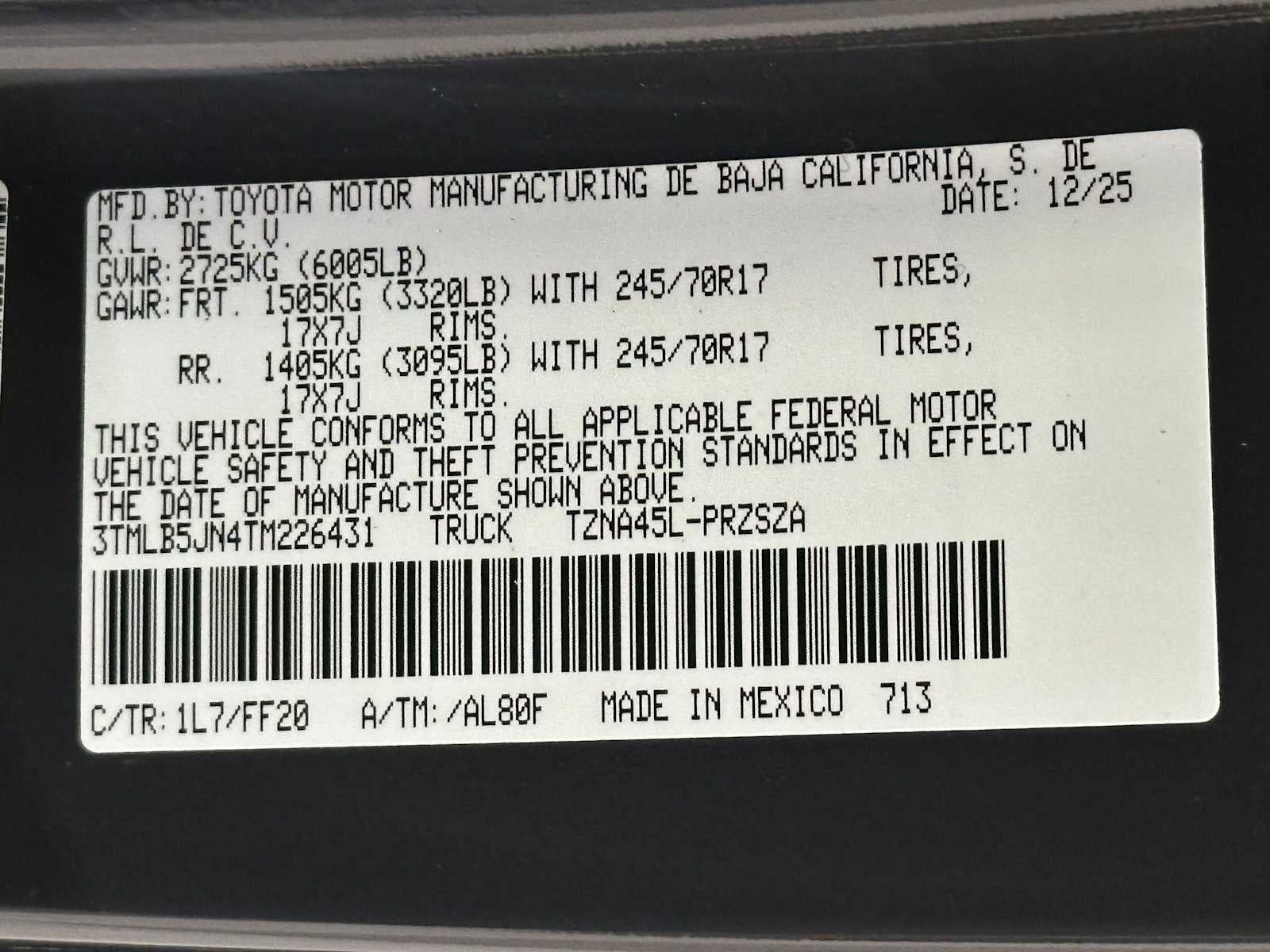 2026 Toyota Tacoma SR5