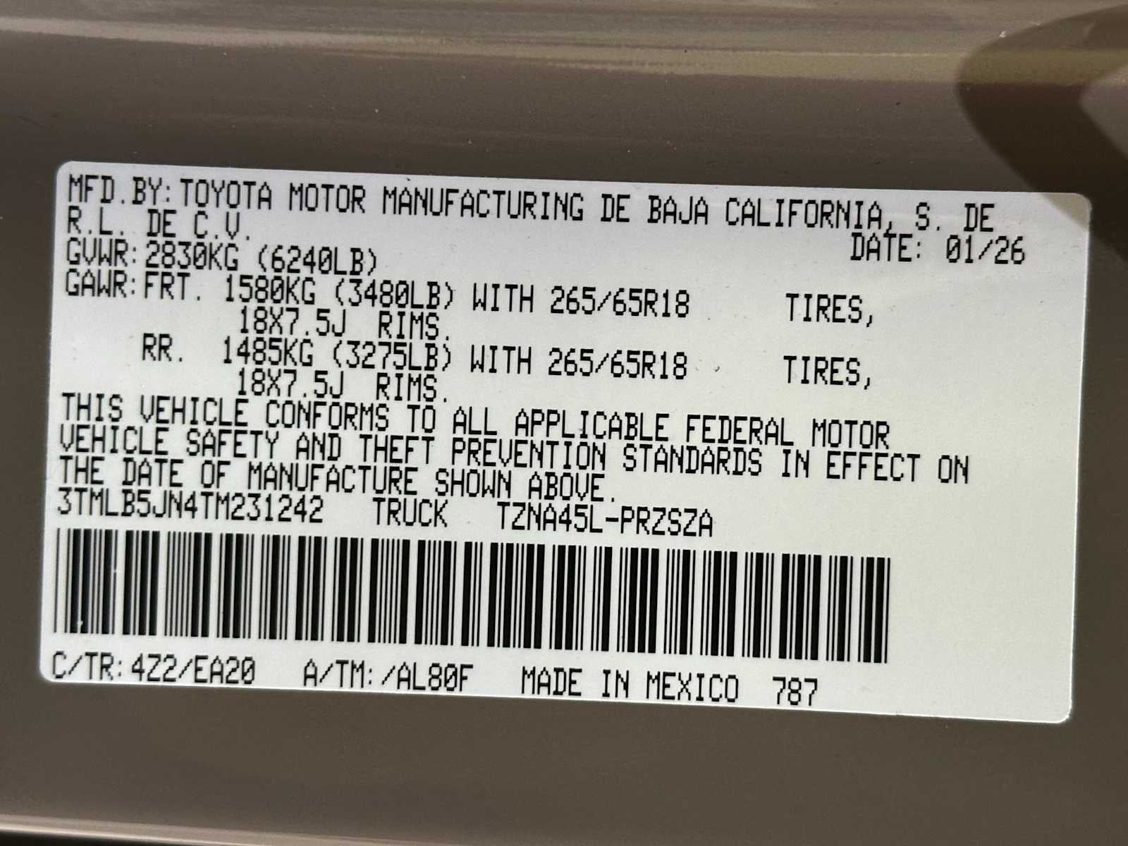 2026 Toyota Tacoma TRD Off-Road