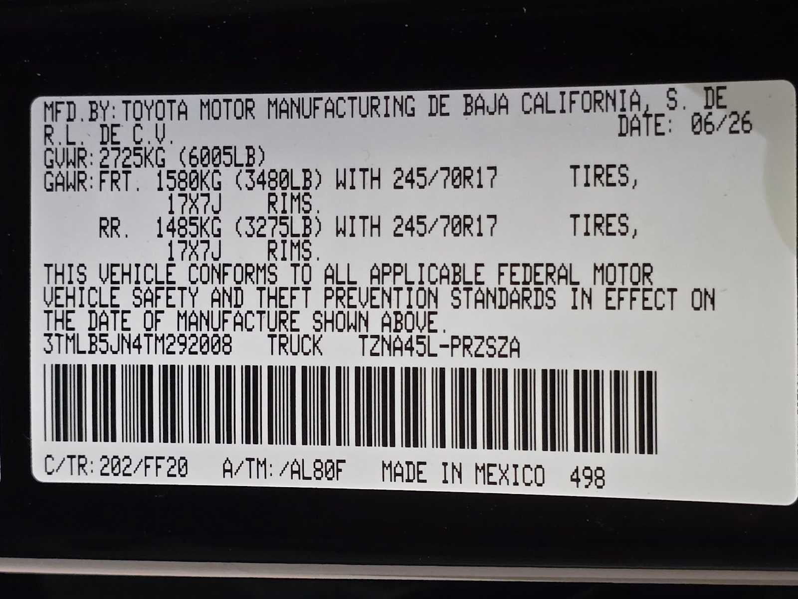 2026 Toyota Tacoma SR5