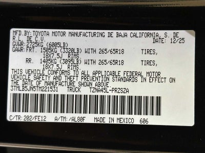 2026 Toyota Tacoma TRD Sport