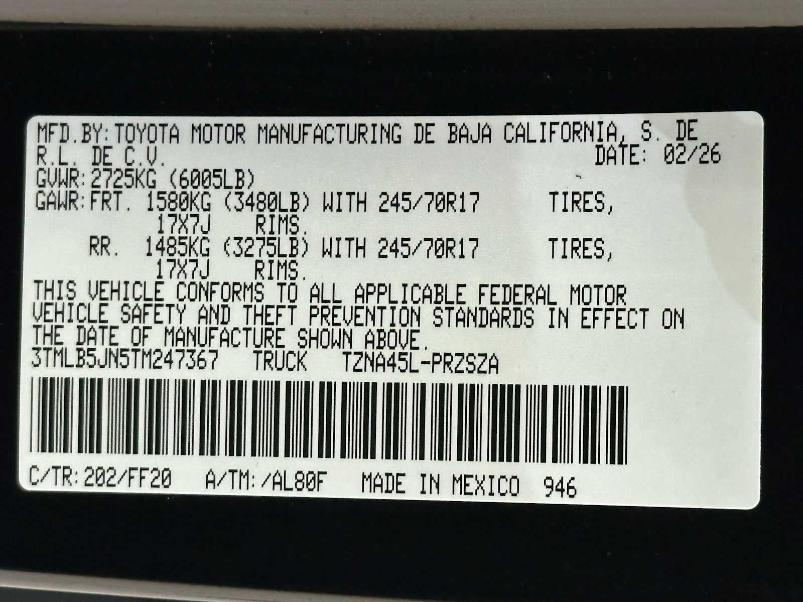 2026 Toyota Tacoma SR5