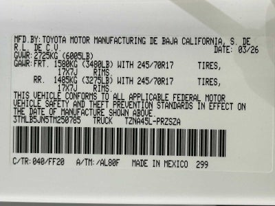 2026 Toyota Tacoma SR5