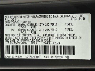 2026 Toyota Tacoma SR5