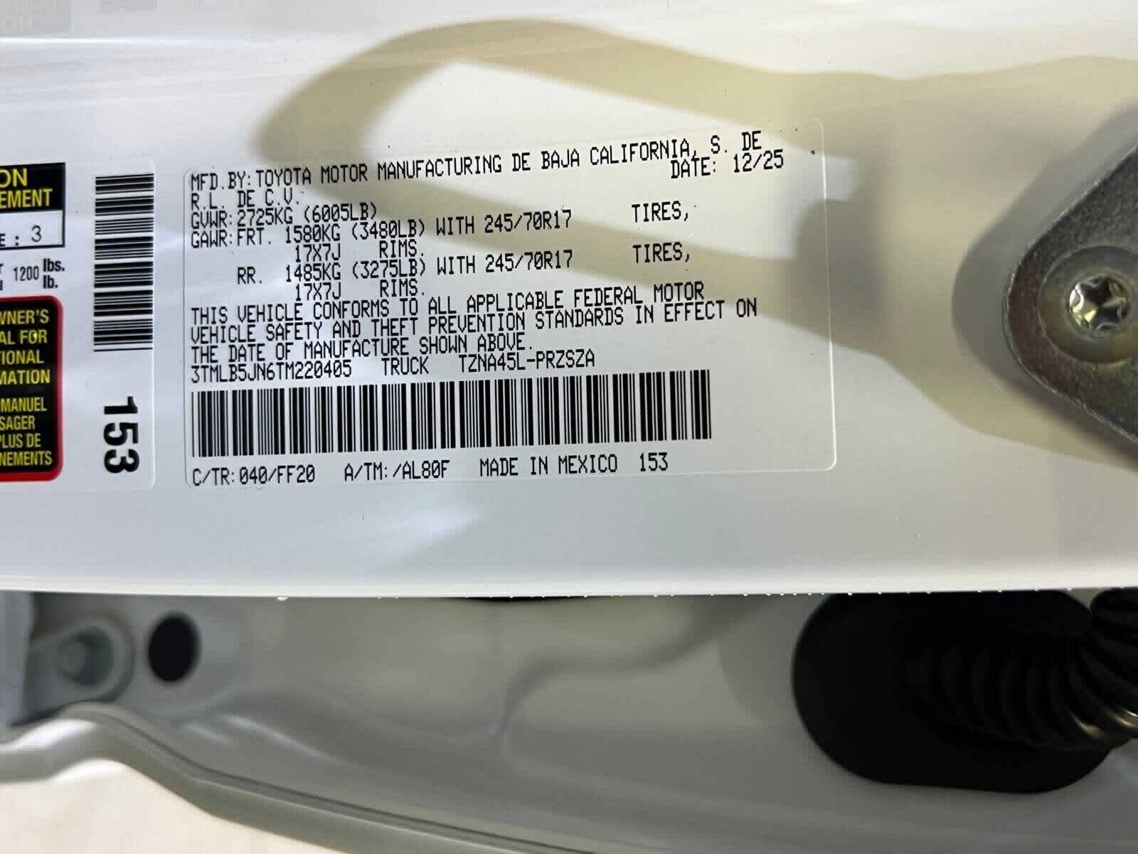 2026 Toyota Tacoma SR5