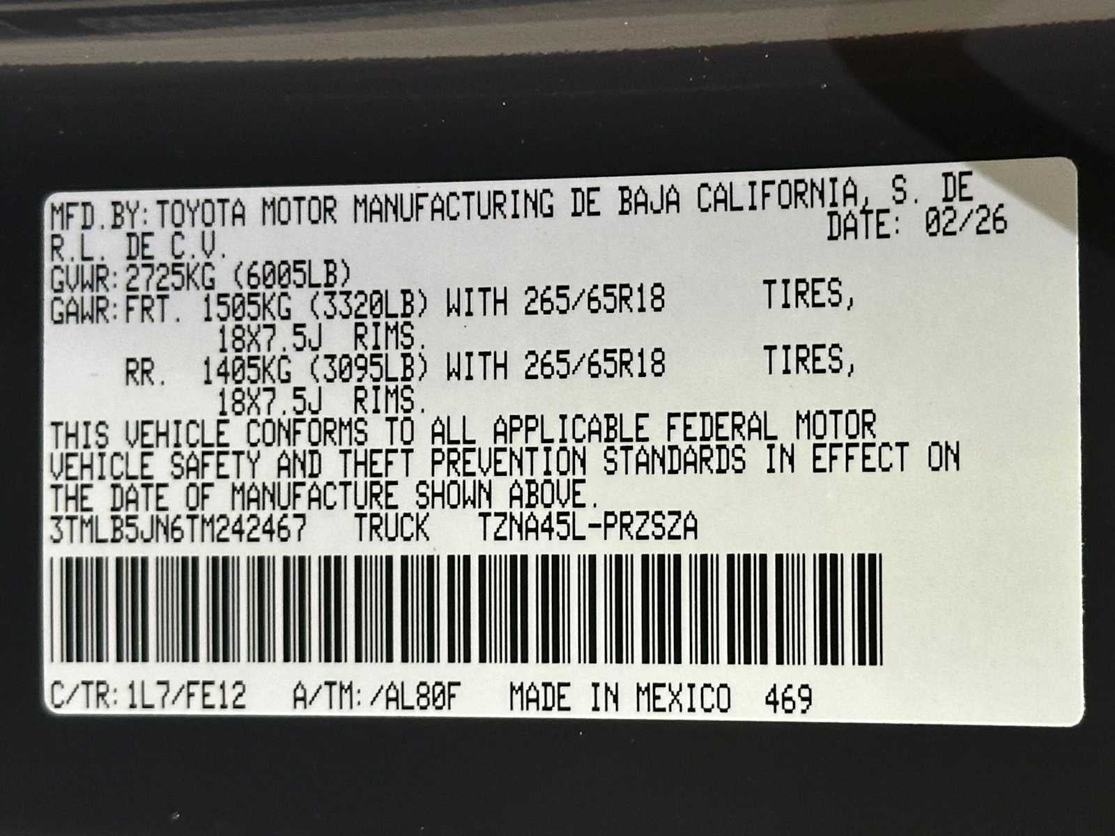 2026 Toyota Tacoma TRD Sport