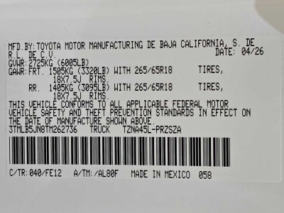 2026 Toyota Tacoma TRD Sport