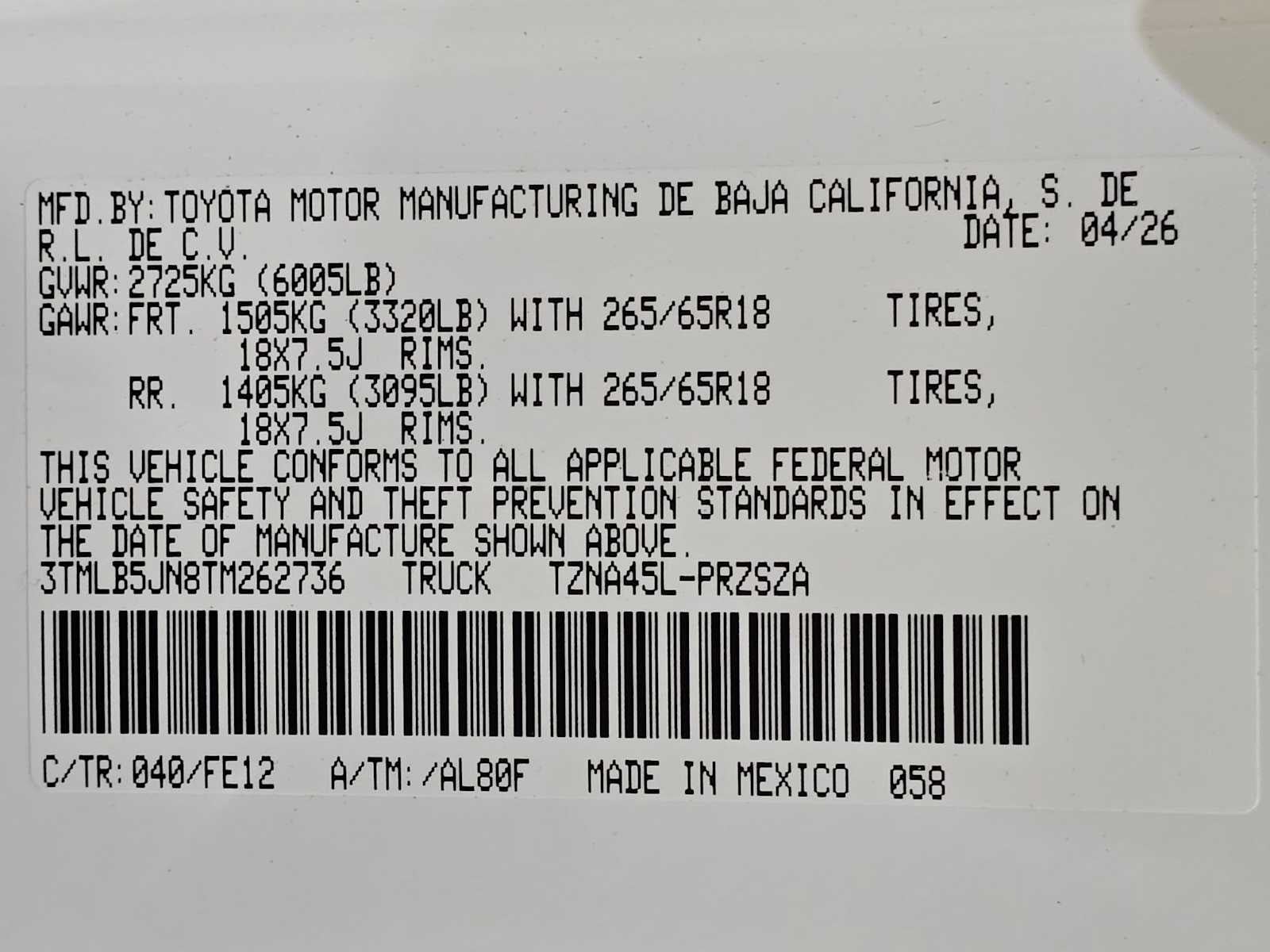 2026 Toyota Tacoma TRD Sport