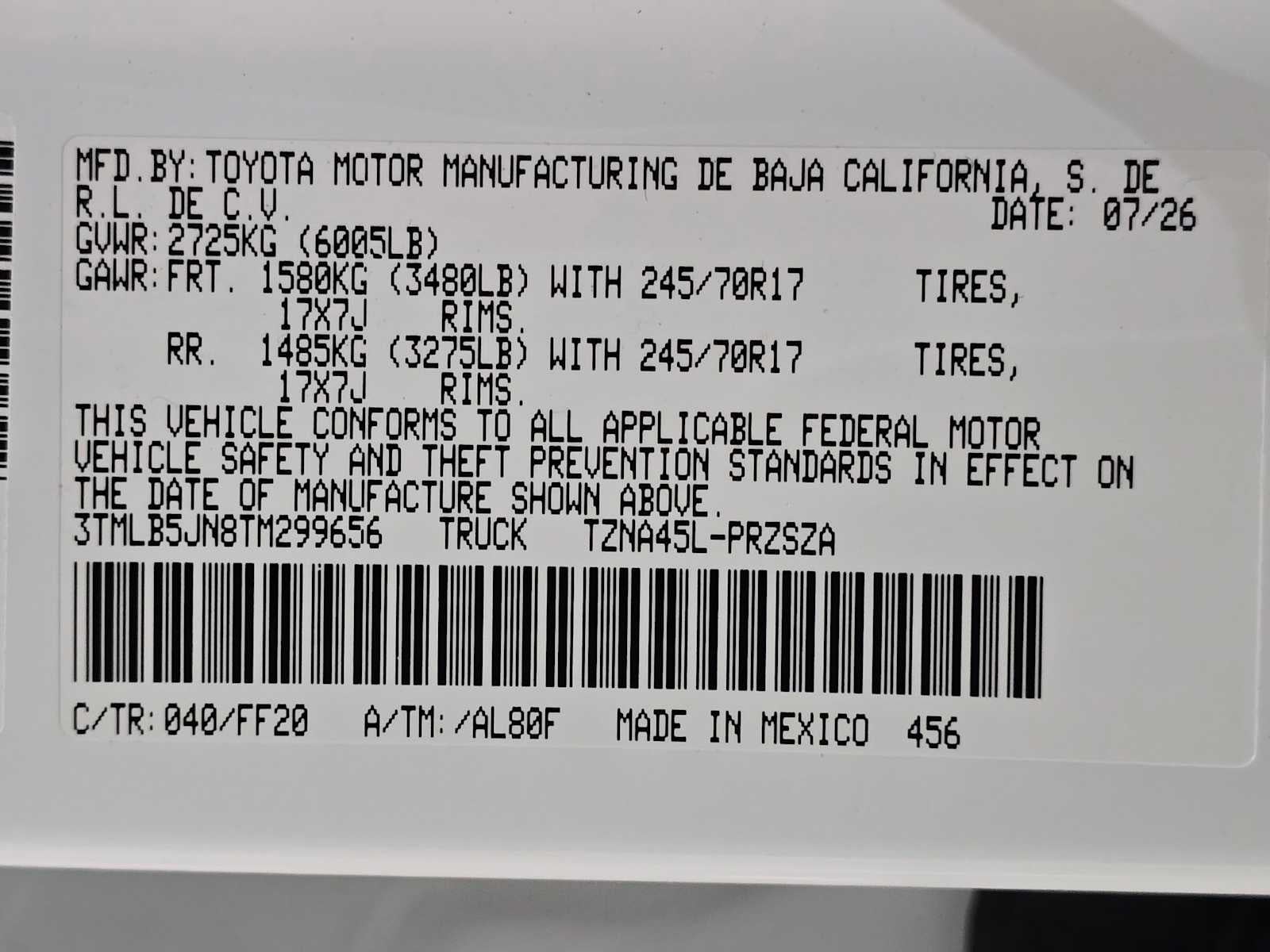 2026 Toyota Tacoma SR5