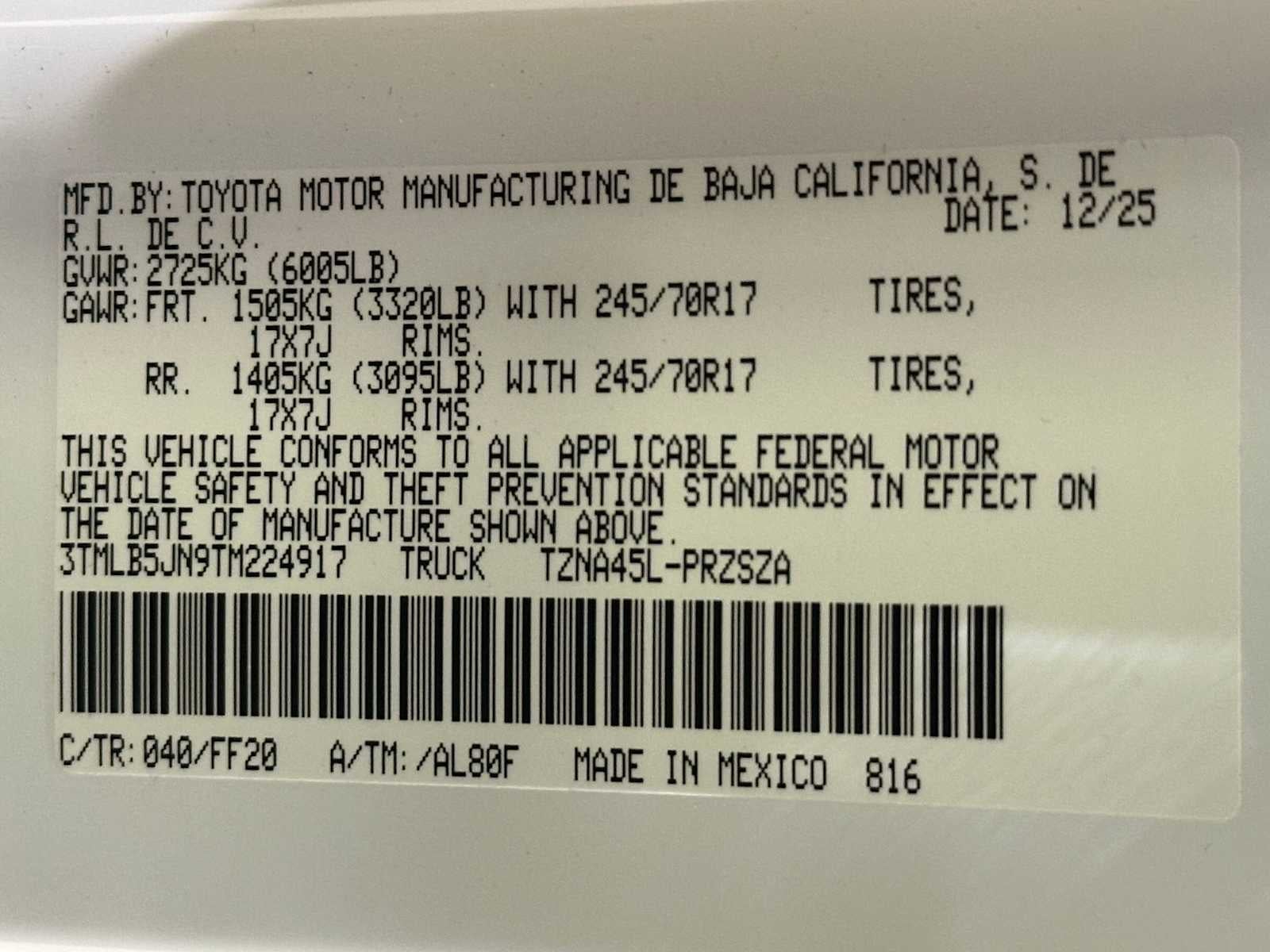 2026 Toyota Tacoma SR5