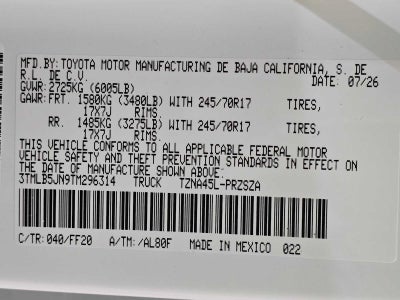 2026 Toyota Tacoma SR5