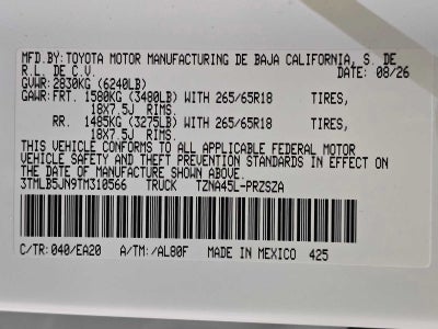 2026 Toyota Tacoma TRD Off-Road