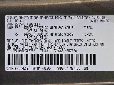 2026 Toyota Tacoma TRD Sport