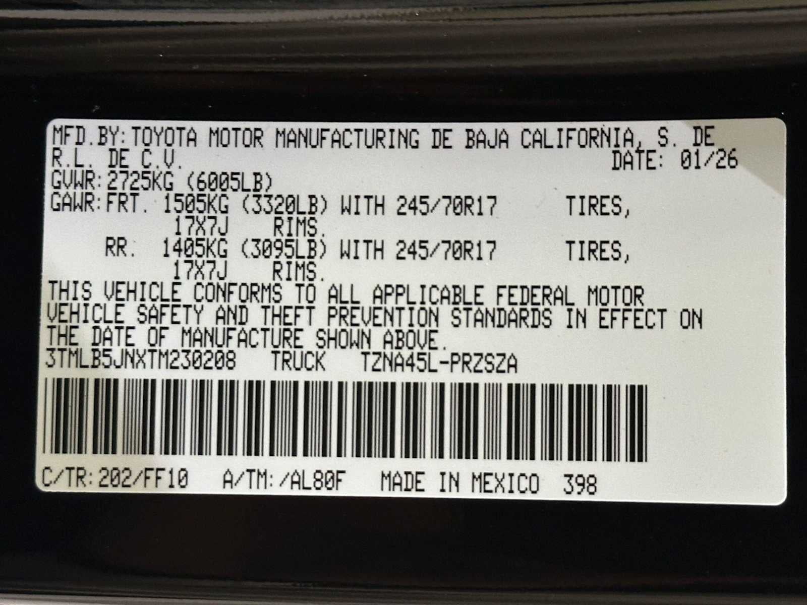 2026 Toyota Tacoma SR5