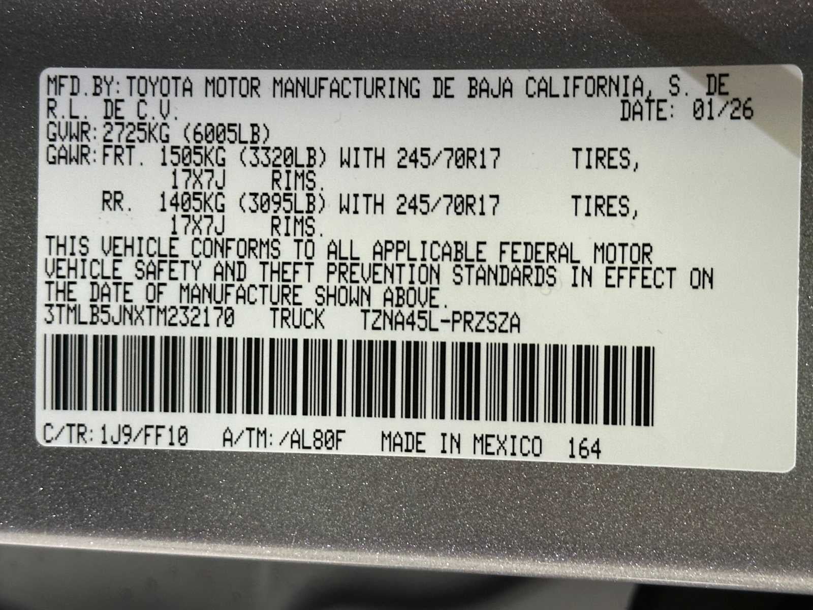 2026 Toyota Tacoma SR5