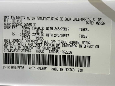 2026 Toyota Tacoma SR5