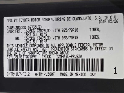 2026 Toyota Tacoma i-FORCE MAX TRD Off-Road i-FORCE MAX