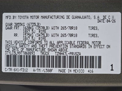 2026 Toyota Tacoma TRD Off Road Hybrid