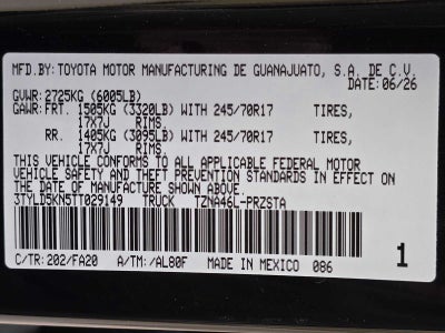 2026 Toyota Tacoma SR